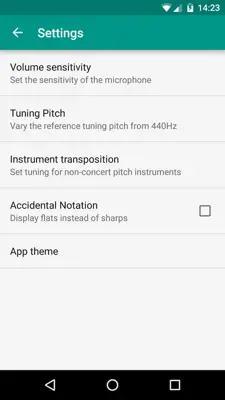 Tuner - Pitched android App screenshot 1